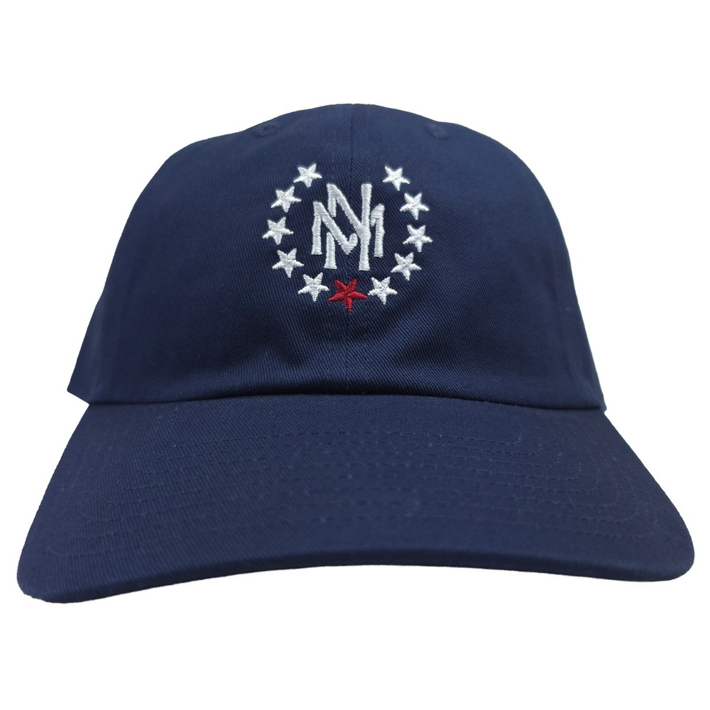 Mitchell & Ness Dad Hat Cap Brand Embroider Logo Stars Art Navy New